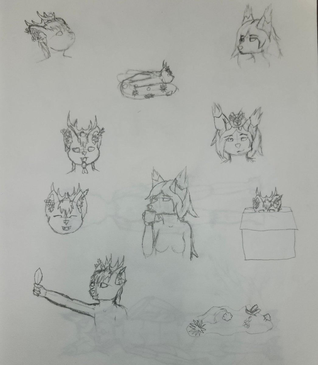 MossAnFoxStudio's tweet photo. Some doodle pages.  Mostly Sage and Faye, but both my partners and my best friend have an appearance in there somewhere

##sketchdump https://t.co/pNRREBj1o1