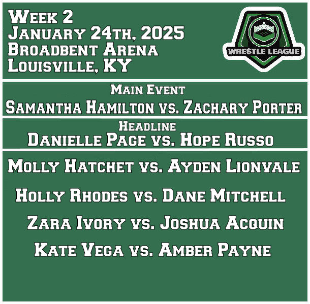 WrestleLeague1's tweet image. We're on to Week 2. Take a breath agents, we're just getting started!