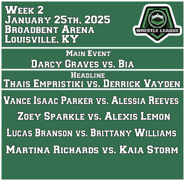 WrestleLeague1's tweet image. We're on to Week 2. Take a breath agents, we're just getting started!