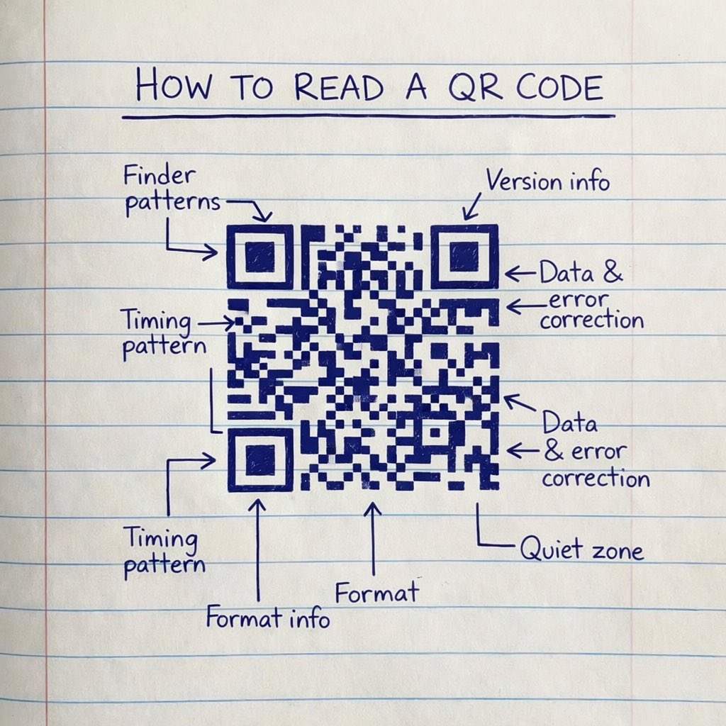 Barcodes identify things.
QR codes do things.

That’s the difference.

A barcode is just an ID number. Harmless by itself.
A QR code can open a link, move money, join Wi-Fi, install trust.

One is lookup.
The other is action.