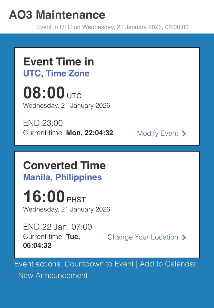 Soooo for PH time, AO3 is gonna be down from 4 pm on the 21st up until 7 am  on the 22nd~ 🫠🫠🫠 Download your current reads and to reads na!!! 🥺🥹