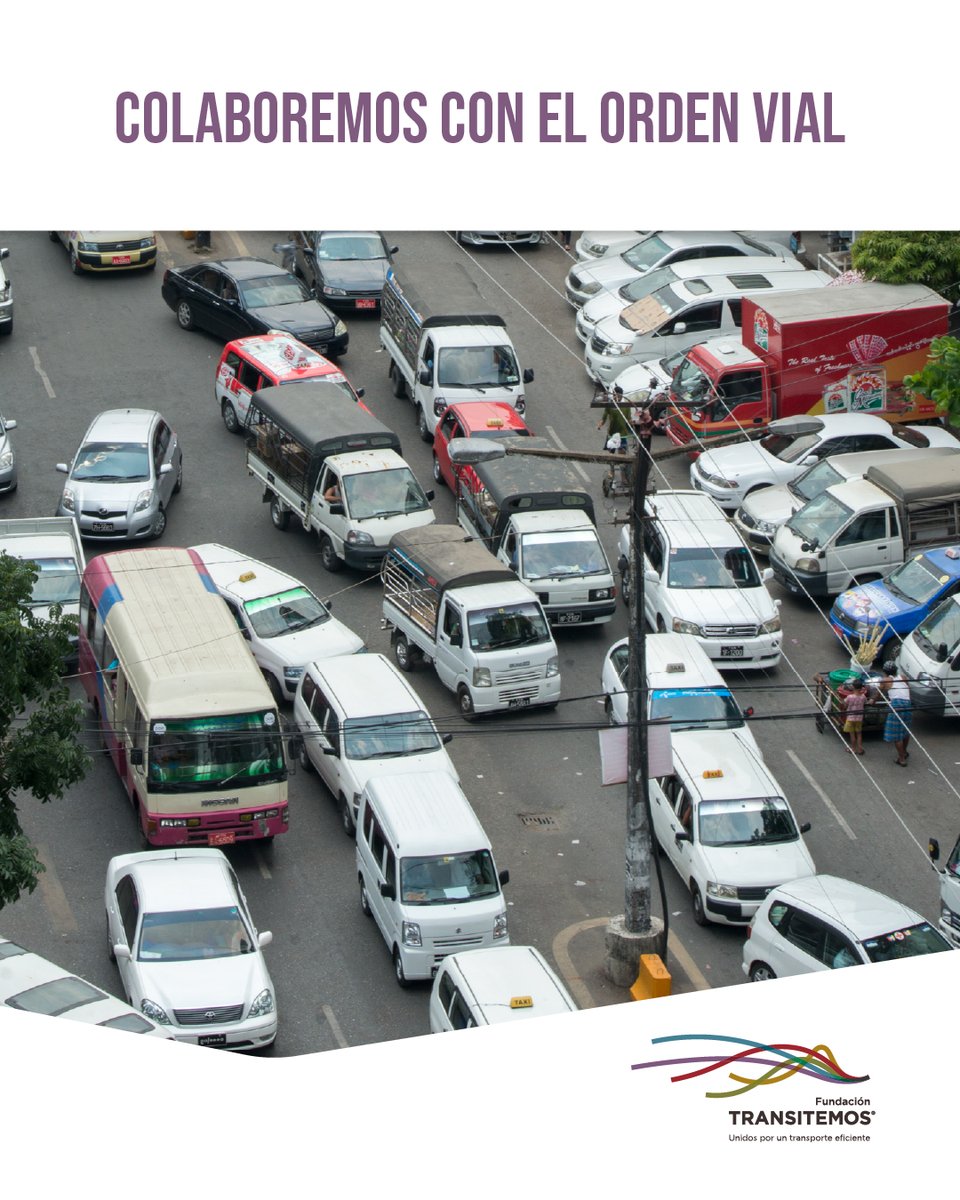 🚦 Avanzar sin espacio genera congestión y riesgo.

#OrdenVial #FundaciónTransitemos #RespetoVial