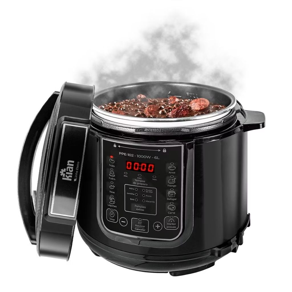 Dê uma olhada em Panela de Pressão Elétrica 6L 1000W PPE102 - Kian por R$321,90. Compre na Shopee agora! s.shopee.com.br/7pn7ws0Tgc?sha…
