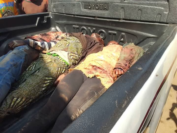 timmosion's tweet photo. BREAKING‼️ :Gruesome Murder of our Missionary, Daughter, Son In-Law and the Surviving Grand Daughter 
     
Last week, precisely on Friday, we got heavily hit. Our Missionary was murdered, along with his daughter and son in-law. His three-month old granddaughter survived the attack with a bad injury on her head having been slashed with a machete. 

Our Missionary was on transfer to a new Mission Field. His daughter and her husband decided to accompany him to see his  new Mission Field. 

They left home happily. His wife was to join them the following day with their properties and their other children. It was all hail and hearty, as they were full of expectations, assuming an entirely new Mission Field and location. They left a day ealier, primarily to prepare for the arrival of the remaining family members the following.

This was not to be. 

On their way, they were ambushed by Fulani terrorists and hacked to death. 

What is most disturbing is how they slashed the head of the three-months old baby, for what evil i do not understand. This baby is currently in the hospital, with a very slim hope of survival. 

This evening again, one of our Missionaries in the South-West was kidnapped from his farm. 

Missions in Nigeria is growing, but the danger that comes with it, is both real, brutal and enduring. 

In spite of this attack, it is a sure evidence that we are winning and souls are being won to Christ through a tumultuous period.

One thing that we must keep in mind is that, it may appear as if we are losing the battle but the truth is we are actually winning the war - this is, essentially, the most important piece of the pain we have to endure. 

The hope still remains, that light shines even brighter when it is darkest.

We bury the couple tomorrow and the Missionary on Friday. Pray with the families.

WE HAVE BEEN KILLED ENOUGH TO GIVE UP HAVING TRAVELED FAR FURTHER FROM THE RED LINE.

Pictures:
First picture is that of the Missionariy. The second is the 3 month old baby and the 3rd the corpses being conveyed from the crime scene.

CC: Doris