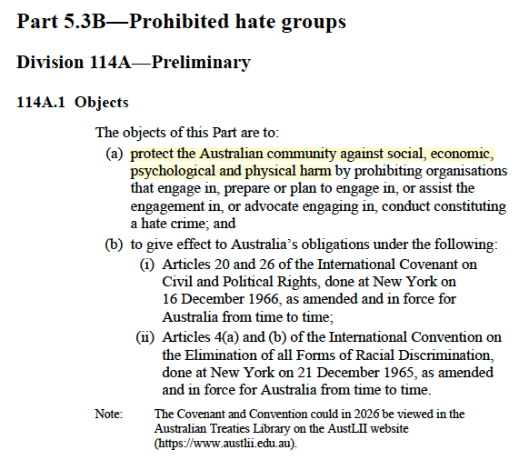 Labor's hate groups laws are badly written and too broad.

Say you have a group that is organising a boycott of Russian products because of the Ukraine War. Their actions meet the definition of a "hate crime" under this law.

This is because the law defines a "hate crime" as