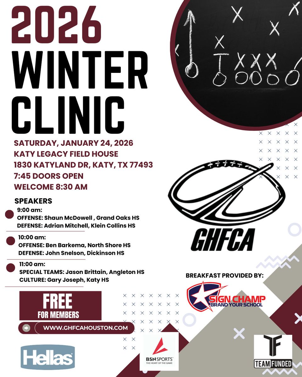 ghfcahouston's tweet image. Don't forget about our Winter Clinic happening this Saturday!

@GHFCABayouBowl @CoachGotte @Gomezican