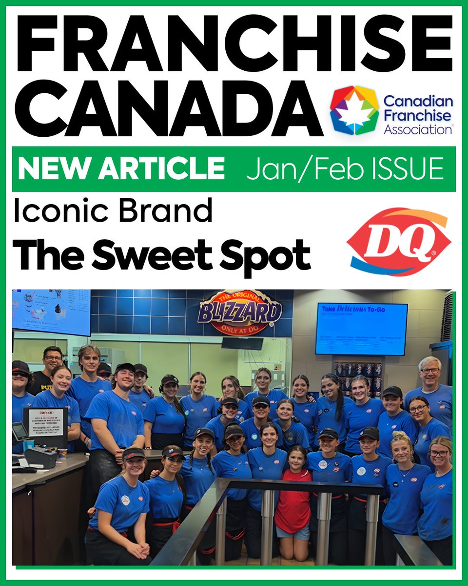 CFAFranchise's tweet photo. For nearly nine decades, Dairy Queen hot food and cold treats have been a taste of childhood that never fades.
-------------------
Available at the 🔗 in our bio!

#CFAGrowingTogether #FranchiseCanada #Franchising https://t.co/y42BUUpBbb