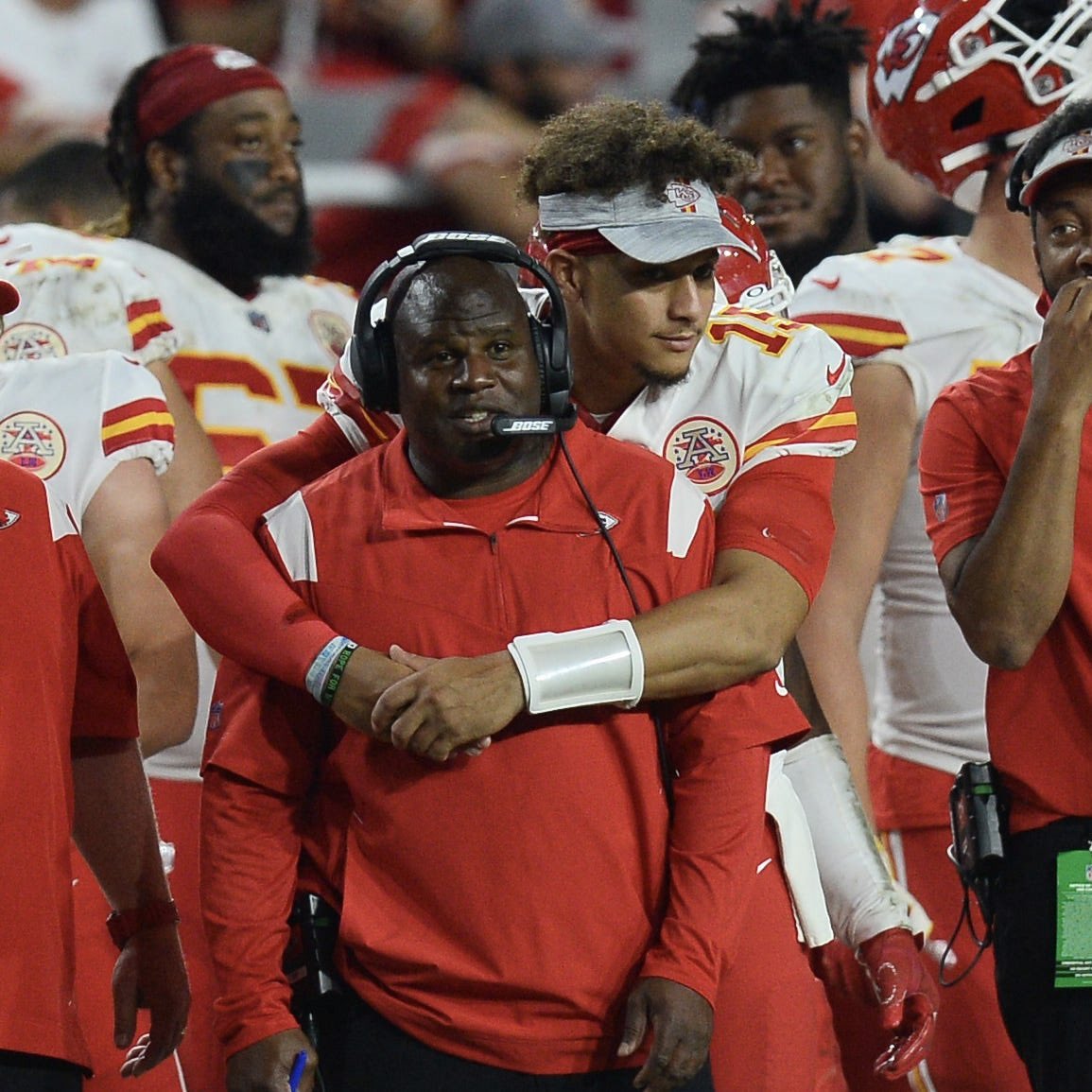 Patrick Mahomes and Eric Bieniemy are reunited