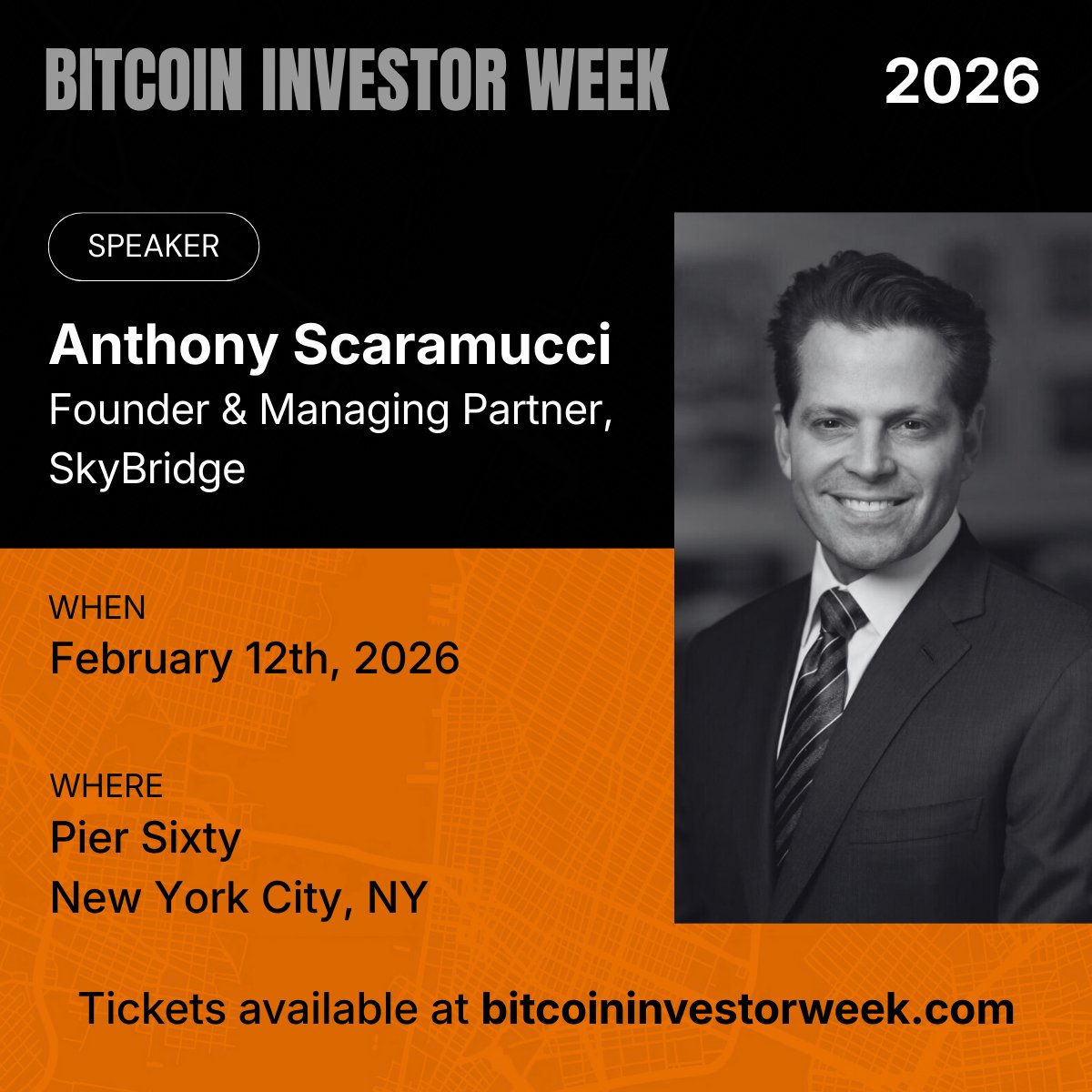 Excited to sit down with @APompliano at Bitcoin Investor Week. Learn more  here: https://t.co/Fx02ZQSTkF