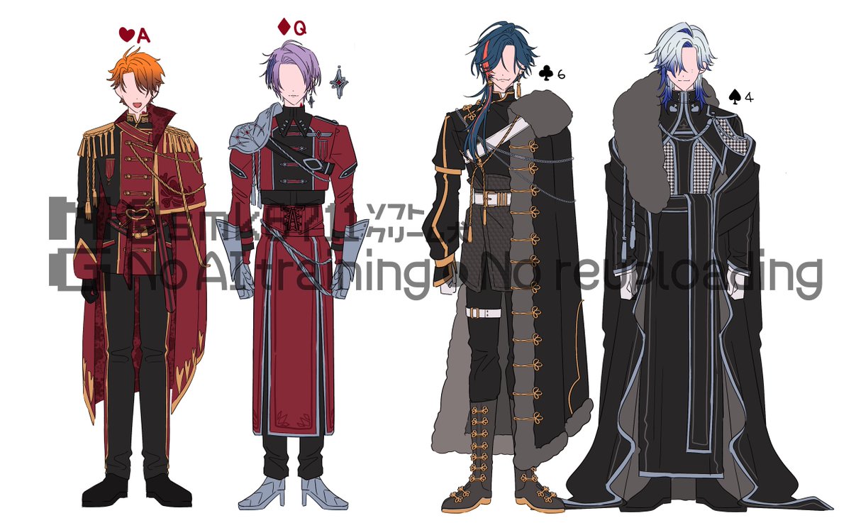 進捗〜※捏造衣装
私服系とファンタジー系?などいろんな衣装デザインにチャレンジしています