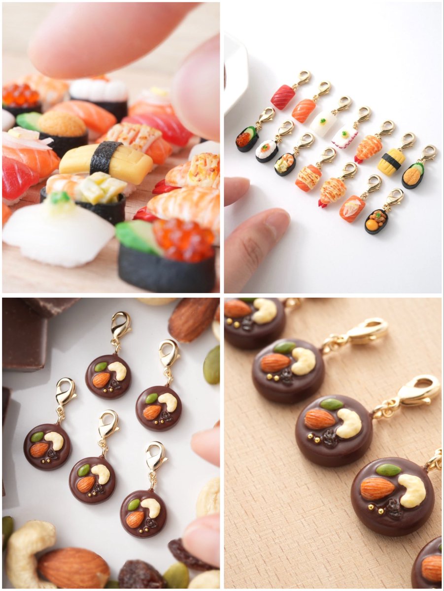 ちっちゃなお寿司やスイーツの
アクセサリーを制作しています🍣🍰

今月の販売会に向けて
新作等準備中です♡

▼minne （月末頃オープン予定）
minne.com/@rachelclub

▼event
🎪5/23-24 #デザフェス63

Thanks ꕤ
<a href="/Lupopo_cafe/">*LUPOPO cafe&gallery* 三軒茶屋の糖質オフのケーキ専門カフェとハンドメイドのお店</a> さま