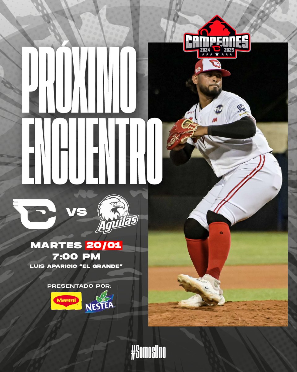 Nuestro próximo encuentro será mañana martes 20 de Enero en Maracaibo, cuando visitemos a las Águilas del Zulia, a partir de las 7:00 PM.

Presentado por: @maggivenezuela @nesteavzla

#SomosUno 🆑