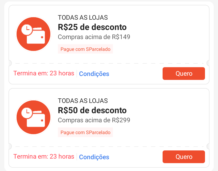 PostandoCupons's tweet image. 🟧 CUPONS SHOPEE - SParcelado

🎟️ R$25 OFF em compras acima de R$149

🎟️ R$50 OFF em compras acima de R$299

🎟️ Resgate seu cupom de desconto aqui
➡️ s.shopee.com.br/AKRlmxCXb1