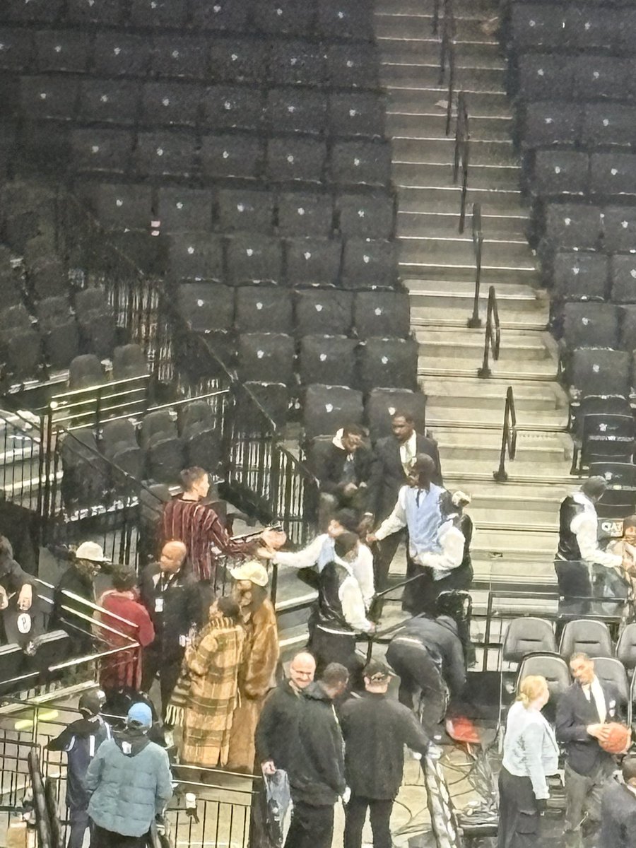 JoshWoolever's tweet photo. Egor Demin the last Net off the court. Thanking every staff member and signing for the very last fan waiting for him. This is the stuff that counts. He’ll be a Brooklyn fan favorite for decades to come. #Nets #NetsWorld https://t.co/DmIUCTWjnl