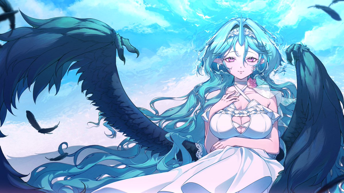 Larose_lr's tweet photo. 『Gazing, Where Wings Anchor』
Finished the commission for @LuminokoReal ! Thanks a lot for your trust and support 🎨 
#OriginalArt #CommissionOpen #Vtuber https://t.co/3JHxS0EQ8o