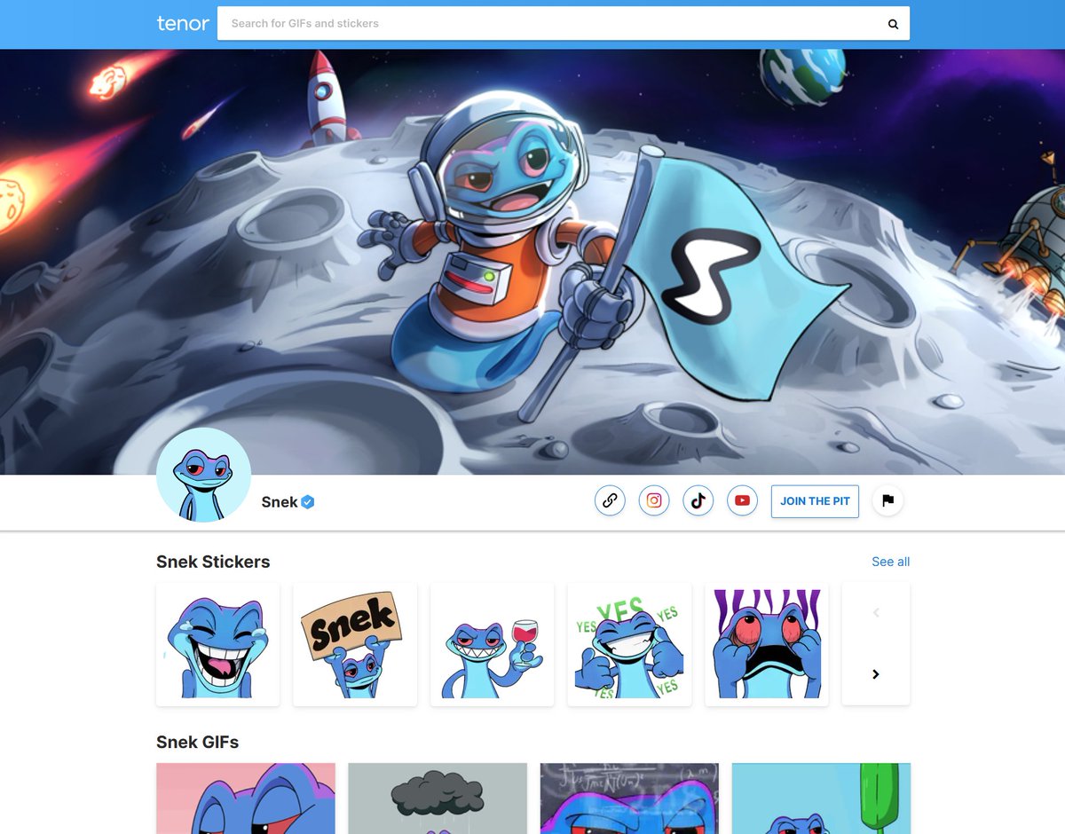 Snek is now an Official Partner on Tenor 🔥