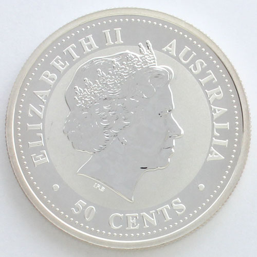 🇦🇺オーストラリア 2001年 50セント銀貨 蛇🐍》 ☆干支―巳年 造幣都市
