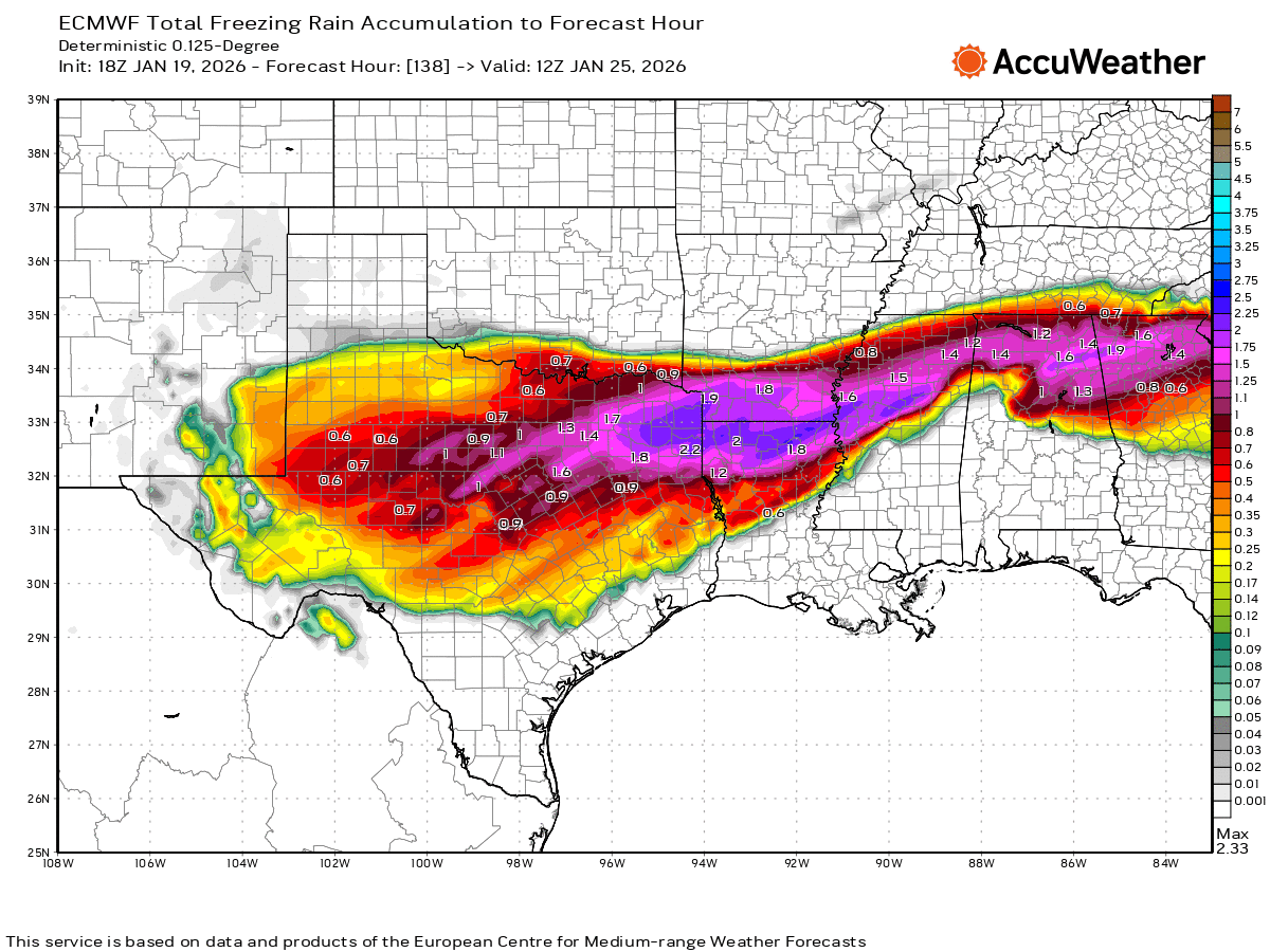 TheTannerRyan's tweet photo. Will be curious to see how the models pan out later this week. Potential of a decent ice storm late Saturday into Sunday. Texas power demand will increase with the cold, although ERCOT should be fine. Localized outages possible.  #atxwx

Forecast: https://t.co/A194uTMXi0 https://t.co/lYg333jKTd