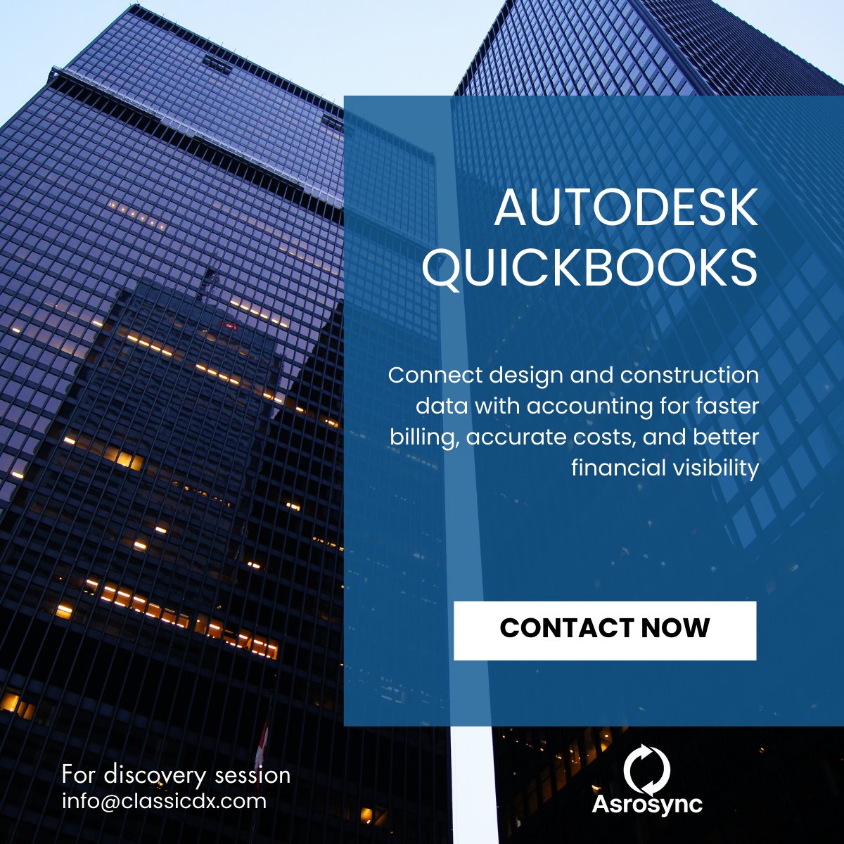 AsroSync's tweet image. Autodesk + QuickBooks shouldn’t live in silos.

Design, construction, and finance teams work best when they’re connected—not reconciling data after the fact.

For more details visit asrosync.com or call +1 470 707 2943