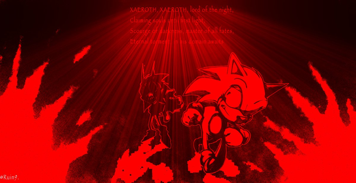 Ruin09129's tweet photo. We await you in time…  and  we  can’t   wait    .
#apollyonsonic #execommunity #sonichorror #allhailxaeroth https://t.co/Y27ZL9MF6m