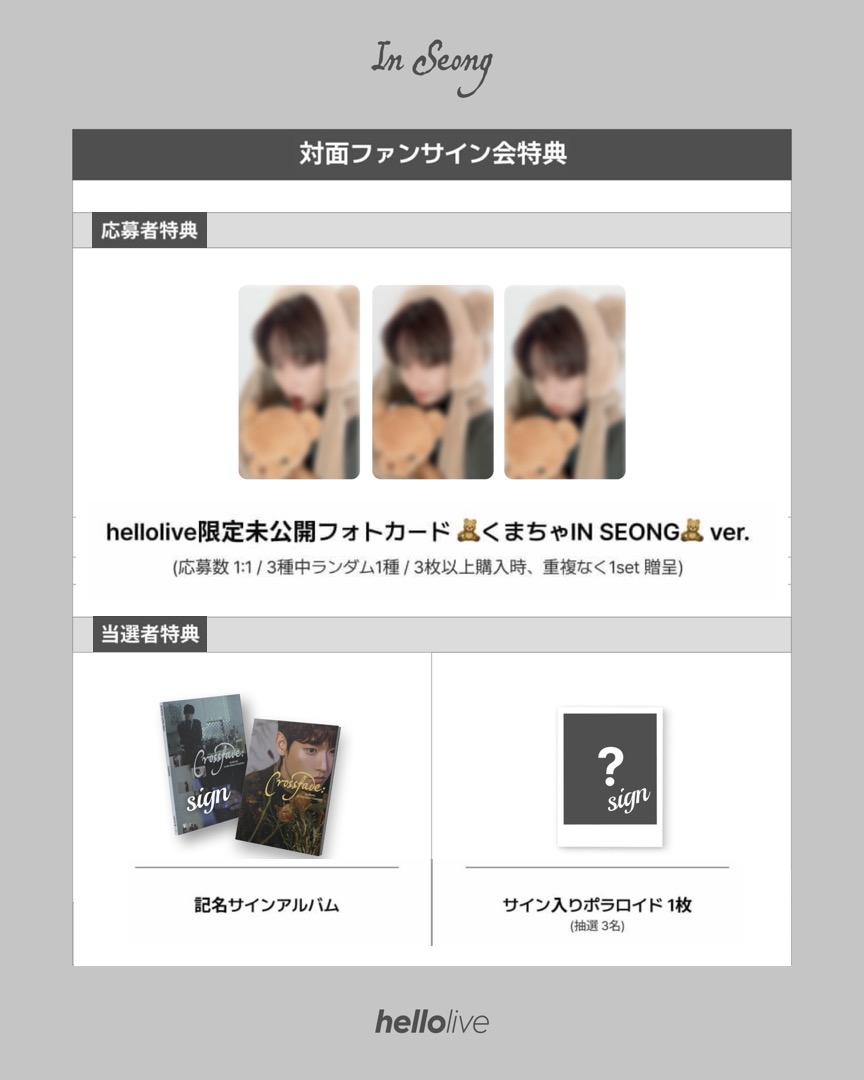 hellolive_NEW IN SEONG 1st Mini Album [Crossfade:] 발매기념