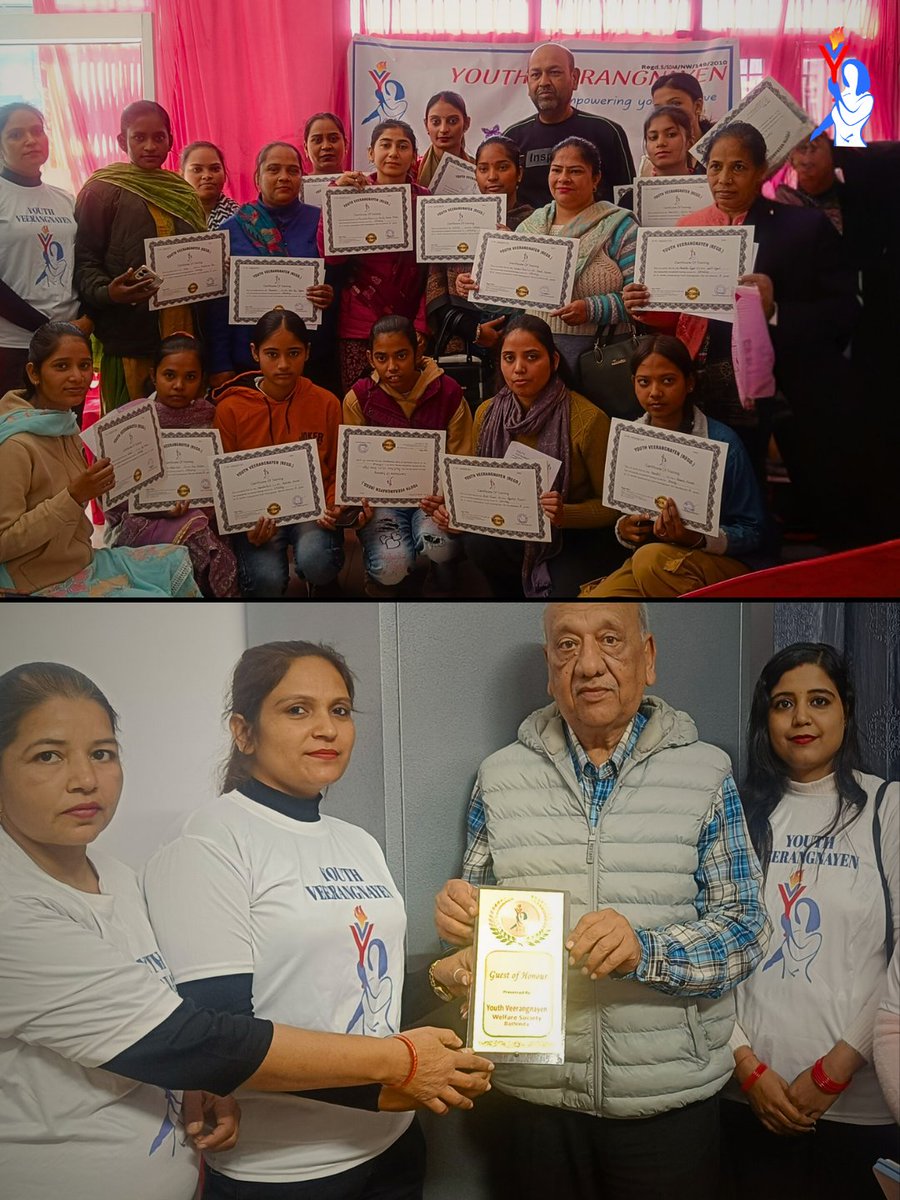 Yveerangnayen's tweet photo. Certificates distributed with pride and purpose in Bathinda, Punjab.
Celebrating dedication, effort, and learning achievements.

#certificateceremony #certificatedistribution #skilldevelopmenttraining #YouthVeerangnayen #WomenEmpowerment #freestitchingcourse #freeparlourcourse https://t.co/VpkveyzsXc