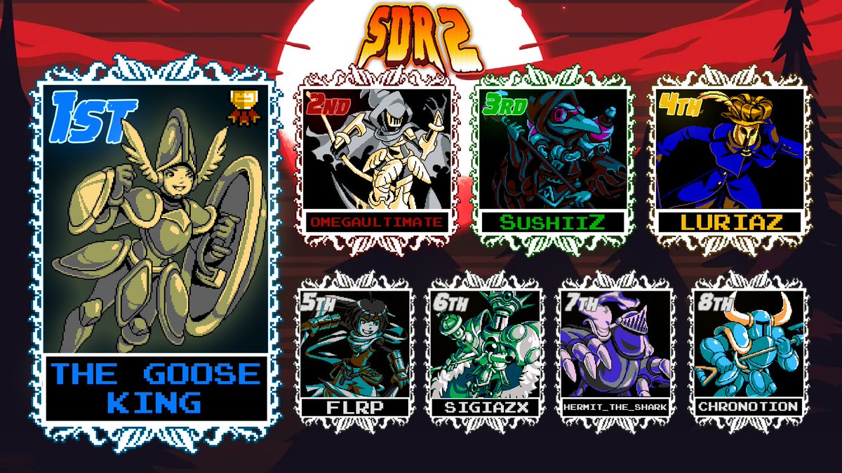 Top 8 Graphic for SDR2, Congrats to all who competed!