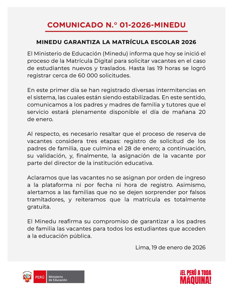 Ministerio de Educación tweet media