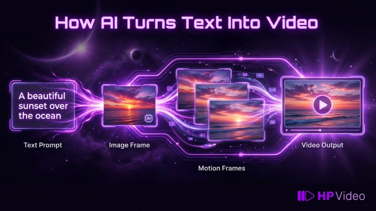 U9rurt's tweet photo. How Do AI Video Generators Work?  
This article covers:
• How AI video generators work
• The AI video creation process explained  
• Text-to-video and image-to-video basics
• Why AI video is becoming mainstream in 2026

Full blog:
https://t.co/vQZoSn7rcT
#AIVideo #HPVideo https://t.co/kpxNCacRu5