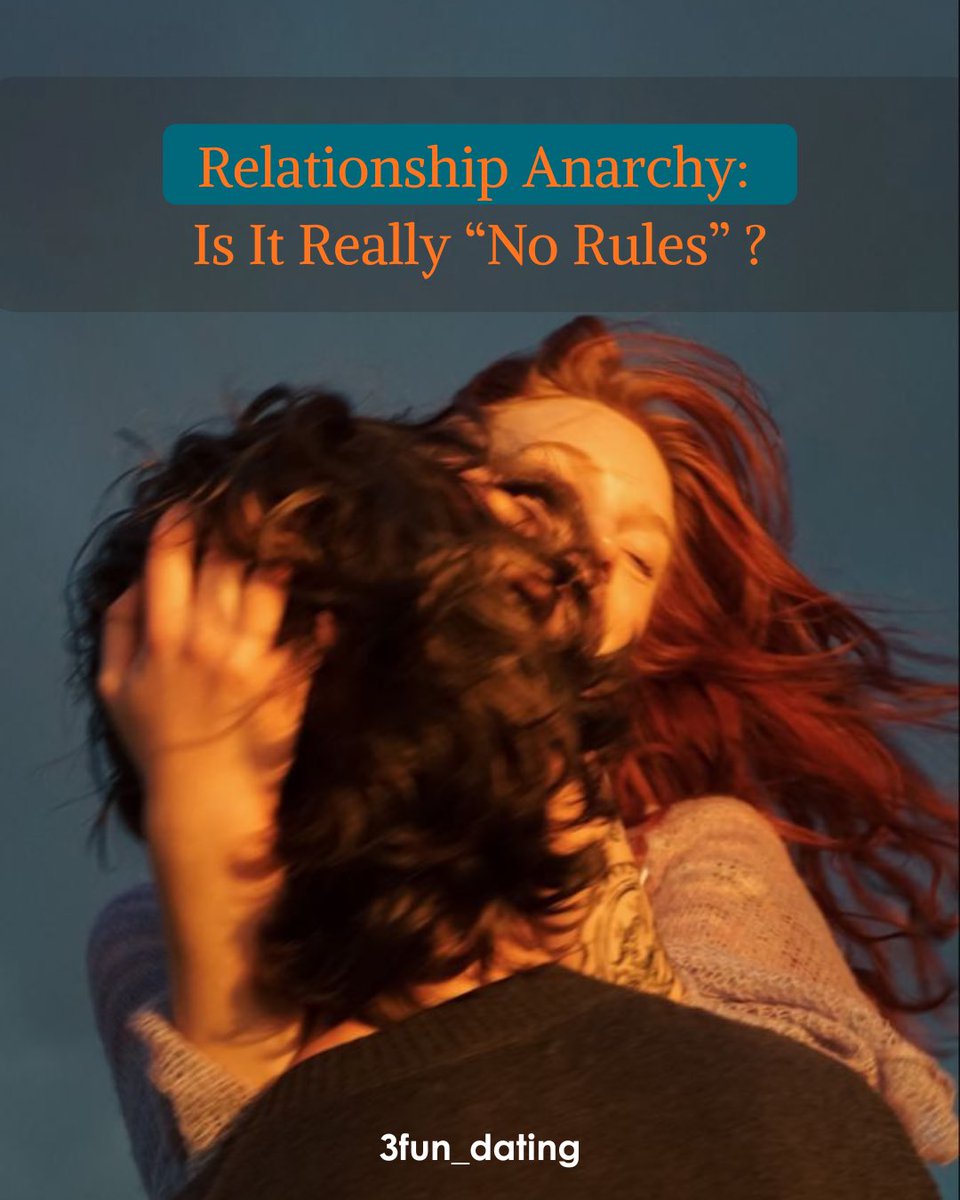 3fun_app's tweet image. Curious about relationship anarchy (RA) — and whether it really means “no rules”? This short piece breaks down what RA actually stands for, why it’s not the same as chaos or irresponsibility, and how it works in real life.

#3fun #polyamory #relationshipanarchy #poly #enm