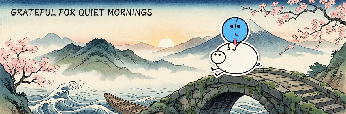 grateful for quiet mornings 💙