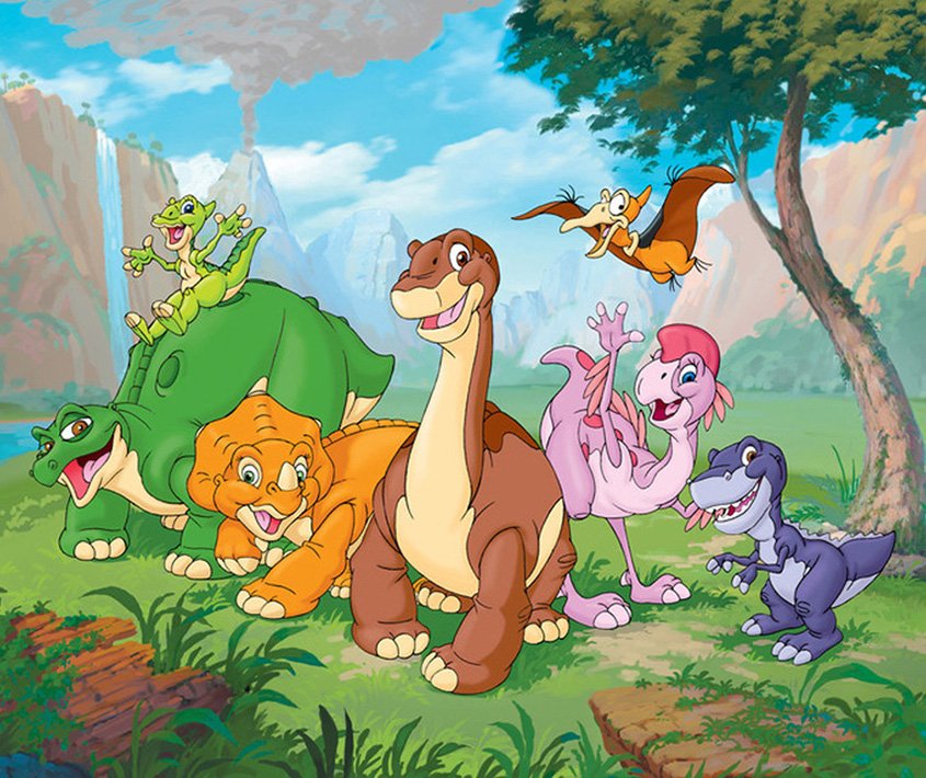 asmodeus2589's tweet photo. Mis problemas de confianza empezaron cuando, viendo "En Busca del Valle Encantado" me di cuenta que era imposible que Pie Pequeño (Apatosaurus) del Jurásico, conviviera con Petrie (Pteranodon), Ducky (Saurolophus), Cera (Triceratops) y Mordelón (Tyrannosaurus rex) del Cretácico. https://t.co/YdkzBddXgx