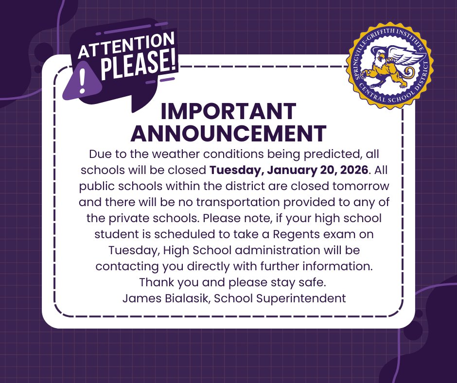 Springville-Griffith Institute CSD tweet media