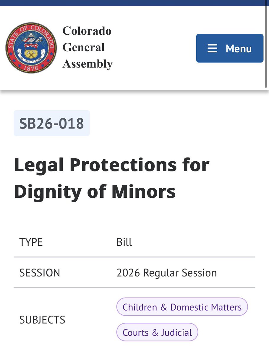 MorrellMDmph's tweet image. This story is a true, living nightmare.

Colorado stripped Dad’s rights &amp;amp; ordered his kid pharmaceutically sterilized @ChildrensColo.

This is what Colorado does. Now, an unelected DSA (Communist) Senator asked Colorado to make this the law: side AGAINST protective parents.