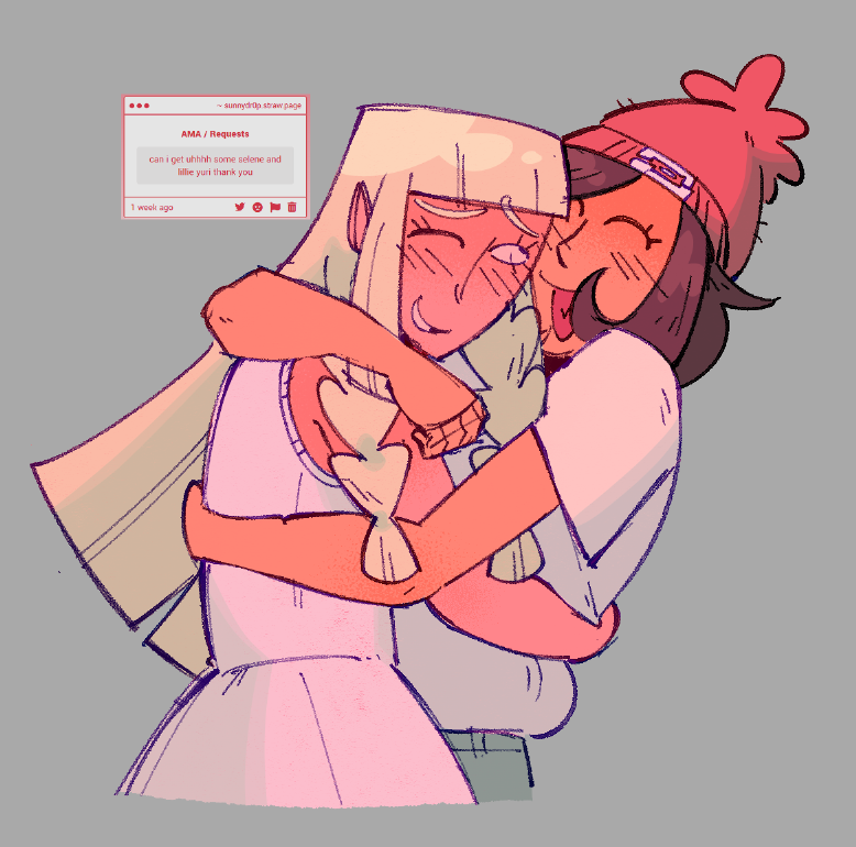 sunnydr0pdraws's tweet image. moonlilyshipping yuri fresh out the oven