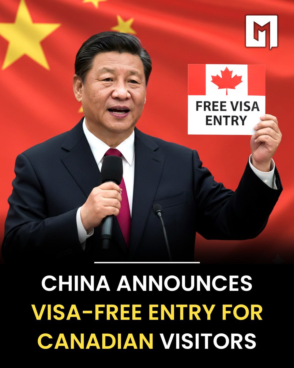 GlobalIJournal's tweet image. China cancels entry visas for Canadian travelers and allows short-term stays of up to 15 or 30 days.