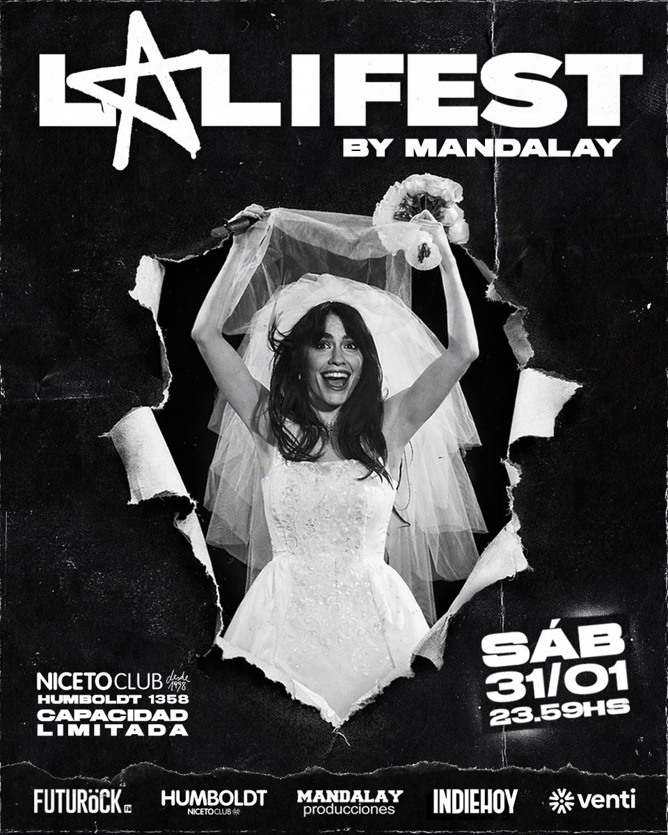 💍 Madre se nos casa, así que armamos una despedida de solterxs  para cantar TODO, llorar, perrear y romper la pista.

venti.com.ar/evento/lalifes…