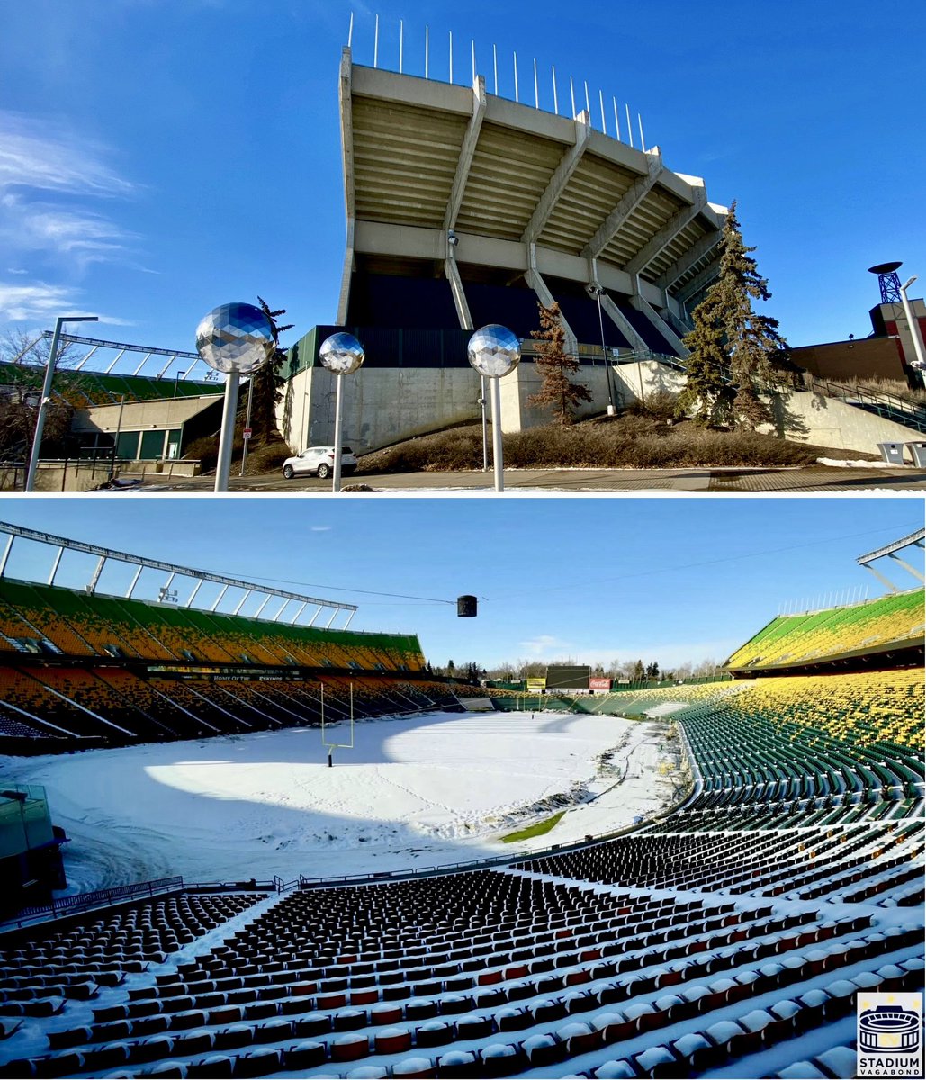 StadiumVagabond's tweet photo. 🏟️ Commonwealth Stadium, Edmonton 🇨🇦
📸 March 2020
🏈 Home of the Edmonton Elks (CFL)
⚽ Former home of the Edmonton Drillers (NASL, 1979–1982)
🗓️ Opened: 1978
🪑 Capacity: 56,302
#StadiumVagabond #CommonwealthStadium #EdmontonElks #CFL #Groundhopping https://t.co/lTehrDmtMJ