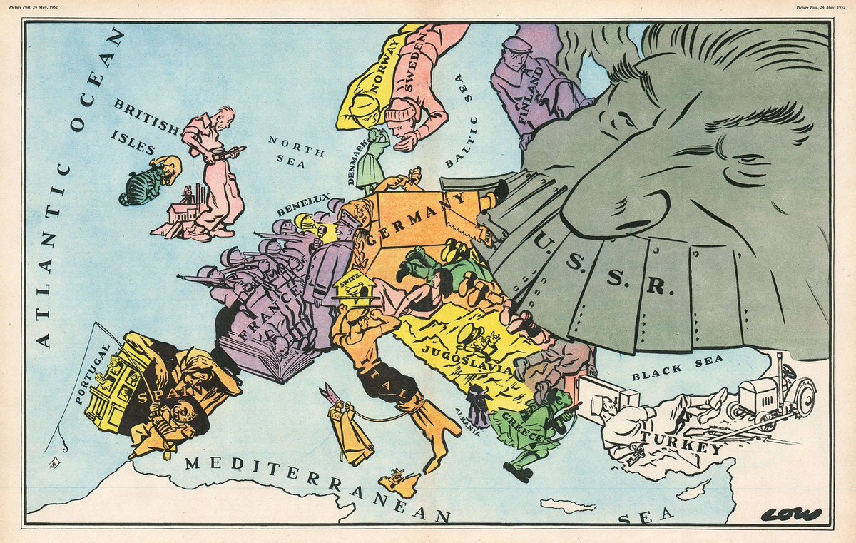 tanik_tr's tweet photo. 1952 tarihli bir İngiliz karikatürü. 

Türkiye'ye dikkat! https://t.co/czPGrulKkZ
