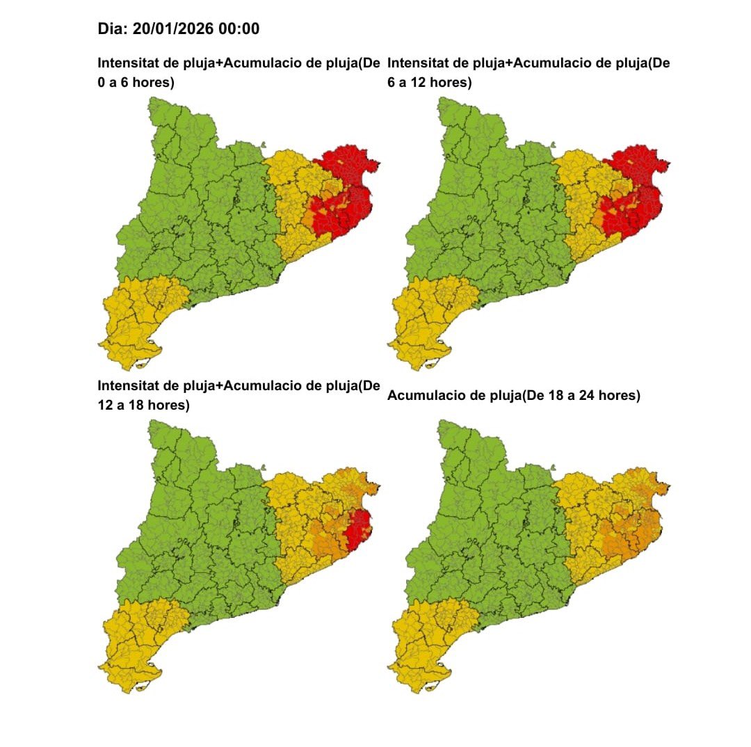 ajperalada's tweet image. 🌧️ Empitjora la previsió de pluja intensa a l’Alt Empordà (demà).
S’activa el Pla INUNCAT de Peralada.
🚧 Talls: C-252 (Peralada–Vilabertran), Pas Artilleria, Pas Morasac, Pas Fort (Vilanova) i aparcaments de St Sebastià i del Bullidor.
📞 Emergències: 112
👉 Màxima precaució.