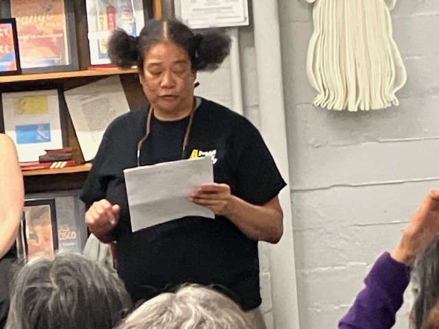 GodotPerdue's tweet photo. Me at the Reading and Meeting event Friday 1/16 at The Writers Grotto. The focus on personal change, growth, and learning resonated with each of the 50 attendees. Thanks fellow readers Alyssa Gonzalez, Tamiko Wong, Shirley Huey, the MC Susan Ito, and host Swetha Amit. https://t.co/Hj256Lemf6