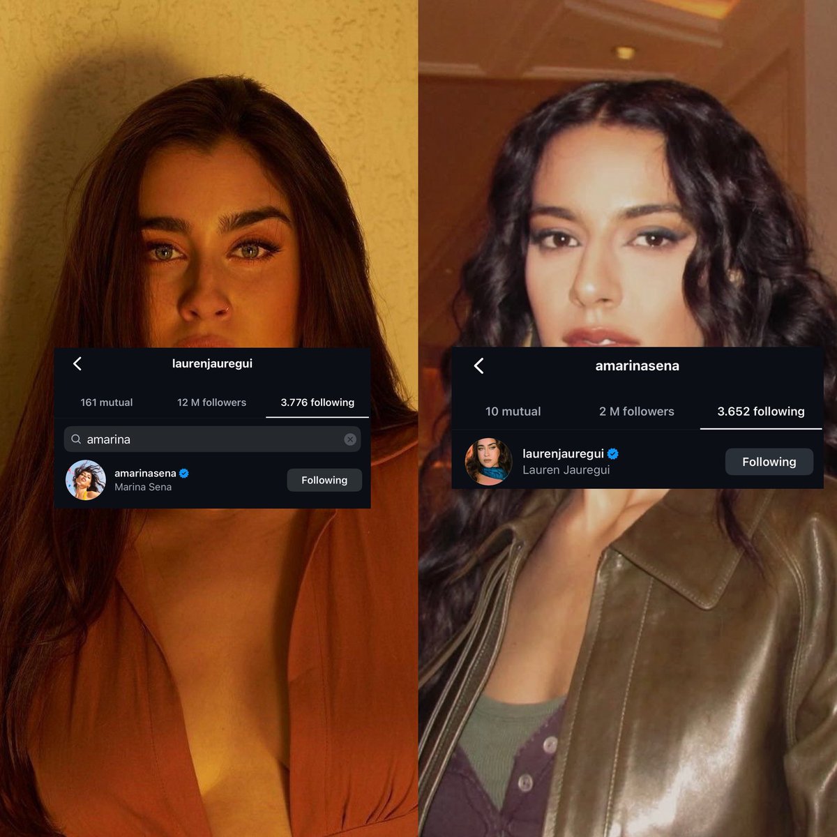 lmjcrave's tweet image. Lauren Jauregui and Marina Sena now follow eachother on Instagram

Marina Sena is a Brazilian singer, songwriter and record producer.