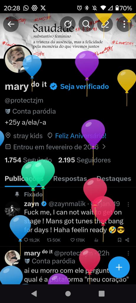 twitter me lembrando que hoje é meu aniversário pq eu tinha esquecido kkkkk