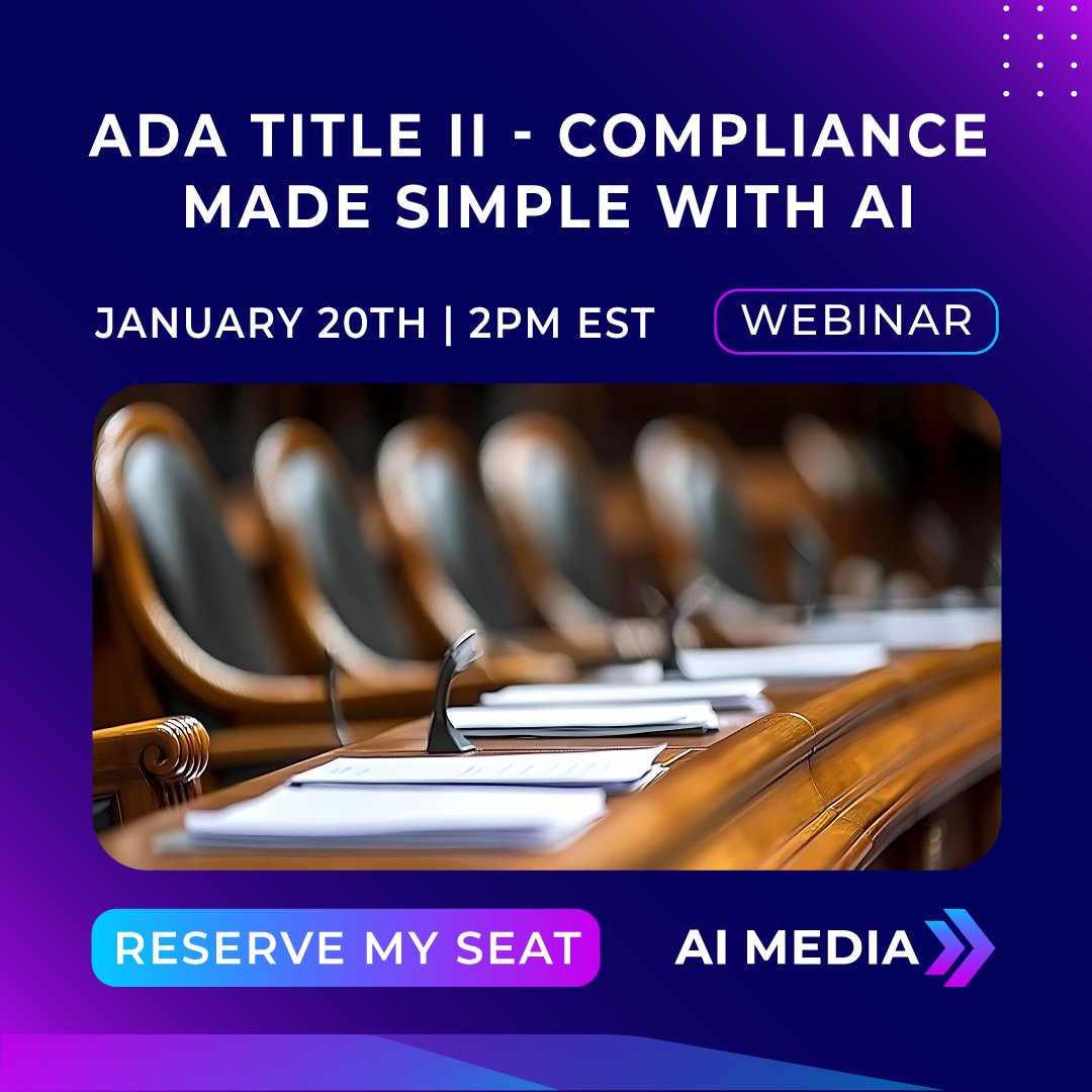 accessinclusion's tweet image. ⏰ Final reminder - happening tomorrow!

ADA Title II’s updated accessibility standards are here. Are you ready? Join our upcoming webinar!

Reserve your spot: hubs.ly/Q03_pnPH0