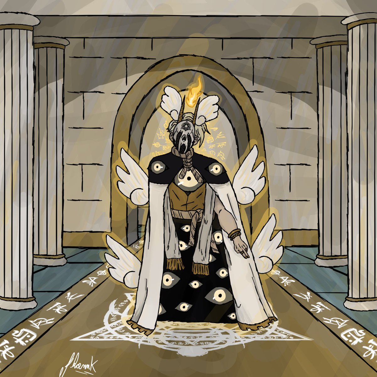 ArtByJhonny's tweet photo. A verdadeira Face da relíquia de Conhecimento quando portada por Celestine  
A Magistrada de #OrdemParanormal 
(4/4) https://t.co/9w98DfKInE
