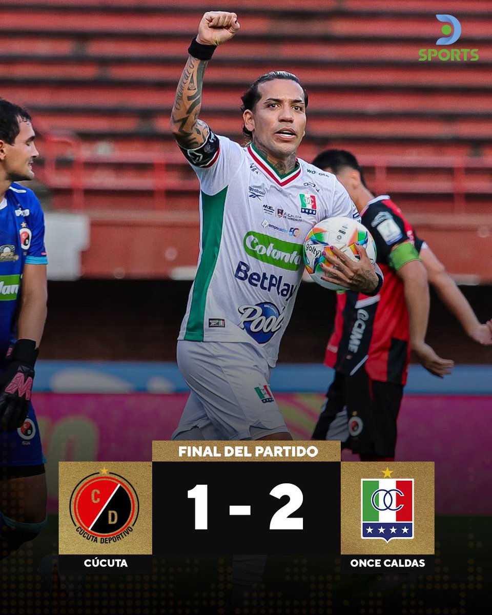 EL DATO!!!

✅️Después de 10 AÑOS y 9 MESES, <a href="/oncecaldas/">🏆 Once Caldas ⭐️⭐️⭐️⭐️</a>🇮🇹 volvió a vencer al <a href="/Cucutaoficial/">Cúcuta Deportivo FC</a> en el estadio General Santander🏟 por Liga.

👉Aquella vez (19/Abríl/2015), el Blanco ganó por idéntico marcador (2×1).

■Goles Albos:
⚽️Cesar Arias
⚽️Jose Moreno