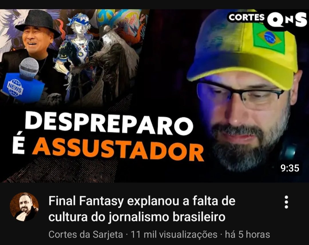 Tava rolando meu feed do YT e do nada aparece isso