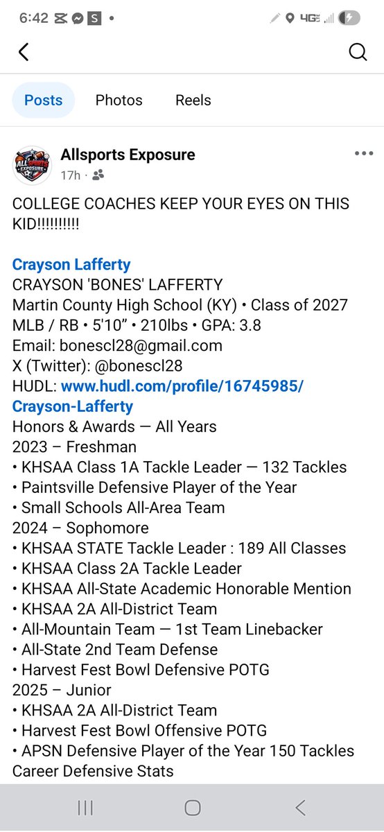 Crayson 'Bones' Lafferty tweet media