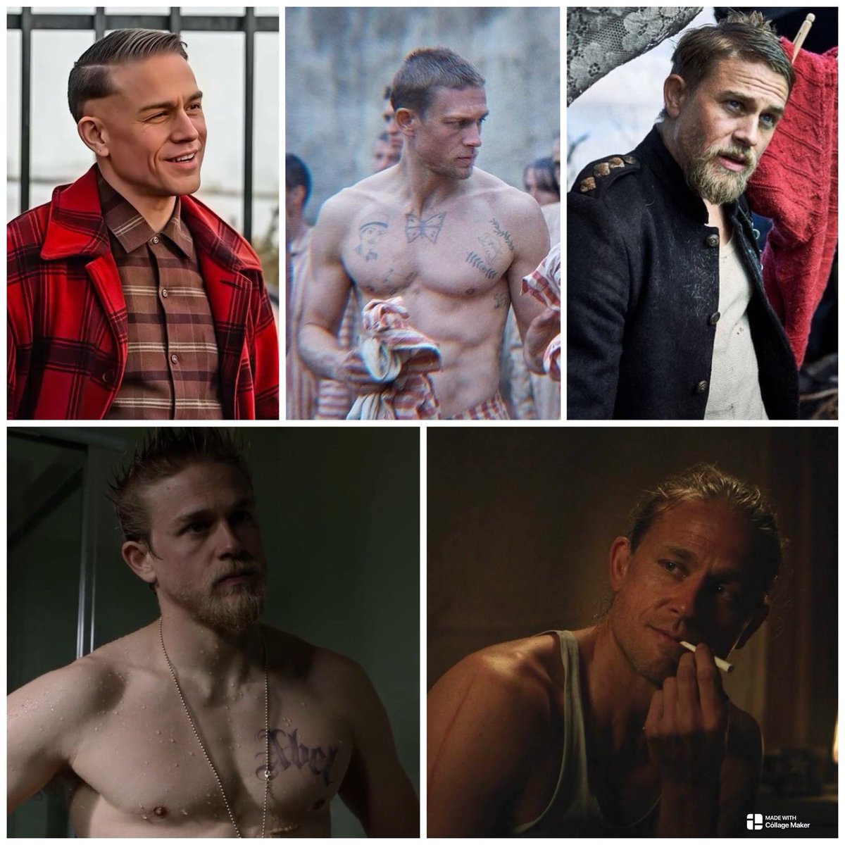BlueFlamingos7's tweet photo. #miscellaneousmonday #charliehunnam #soa #monster #edgein #papillon #jaxteller #linford #shantaram #truehistoryofthekellygang #sexy #sergeantoneill #variousroles #perfectman โฅ๏ธ https://t.co/Bn7jonWNPr
