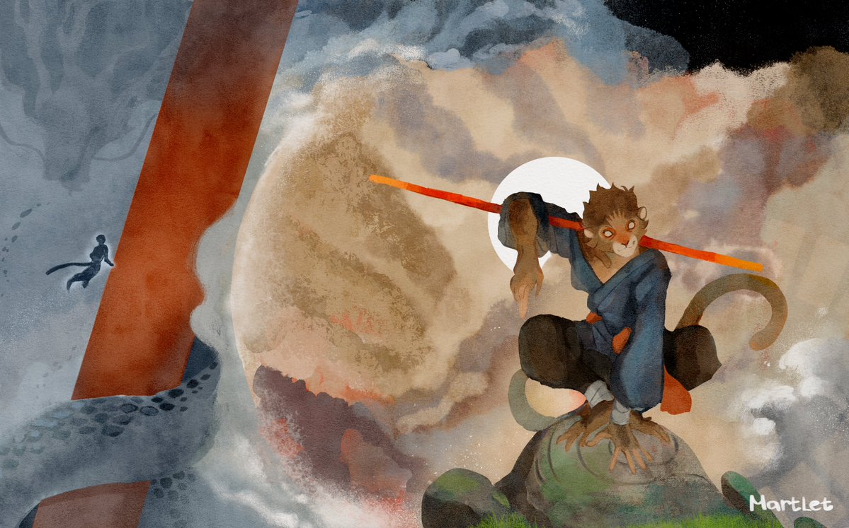 AlssoLaso's tweet image. Even a wise warrior is easily defeated when he forgets caution. The demon sows enmity and malice in the world when you give him the opportunity to rise.
#illustration #JTTW #sunwukong